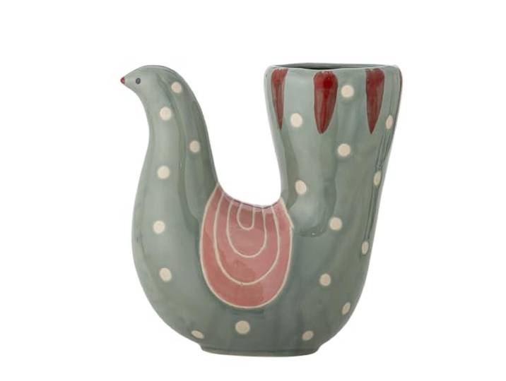 Bloomingville Trudy Vase, Grün, Steingut, L19xH19xB7,5 cm