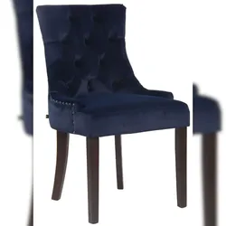 Proregal CHEFGASTRO Esszimmerstuhl RIO DE JANEIRO Samt antik HxBxT 92x55x58cm Samt Blau Küchenstuhl