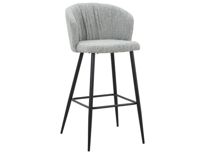 Carryhome Barhocker, Schwarz, Graugrün, Metall, Textil, Rundrohr, 55x103x55 cm, Esszimmer, Barmöbel, Barhocker