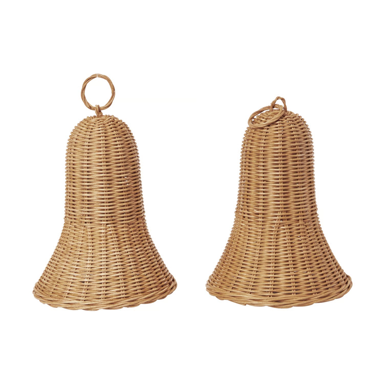 Ferm Living Braided Bells Kersthanger 2-pack Natural 20 cm