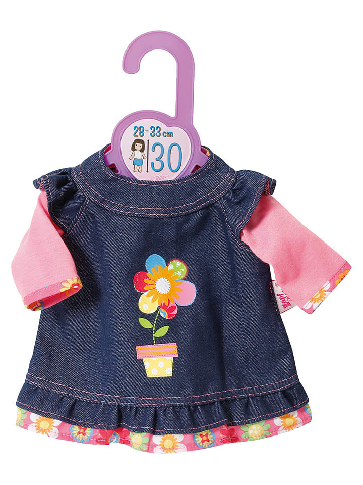 Puppenoutfit "Dolly Moda Jeans Dress" in Dunkelblau - ab 12 Monaten - onesize