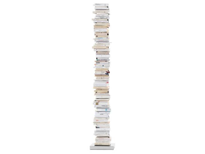 Büchersäule Ptolomeo Opinion Ciatti silber, Designer Bruno Rainaldi, 35x215x35 cm