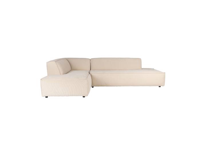 Canapé d'angle 3 places gauche en tissu beige Fat Freddy Rib