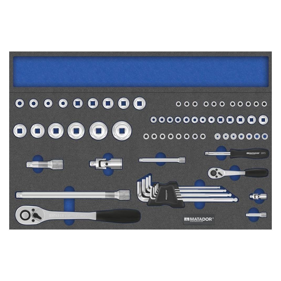 Matador MAT 8164 1411 - Steckschlüsselsatz,1/4"+1/2", 72-teilig (81641411)
