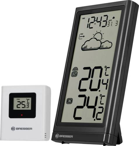 Bresser Optik Meteo Temp 7004200 Funk-Wetterstation Vorhersage für 12 bis 24 Stunden Anzahl Sensoren max. 1St.