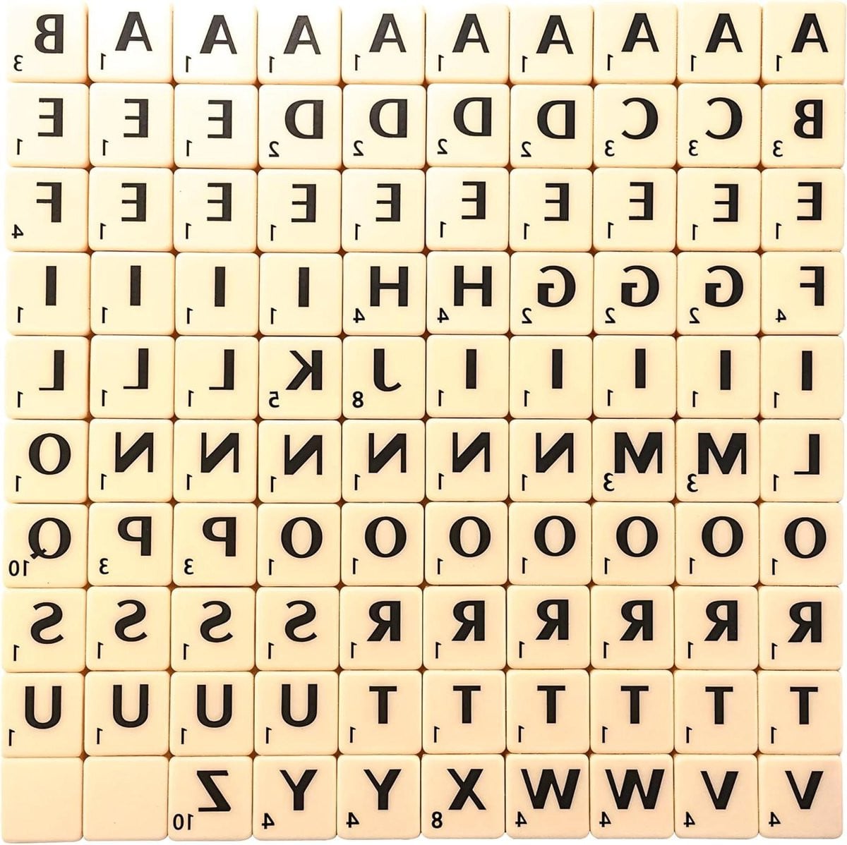 200 stuks Plastic Alfabet Letters voor DIY-knutselprojecten - Ivory