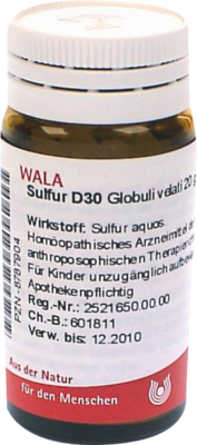 WALA Heilmittel GmbH SULFUR D 30 Globuli 20 g 08787904