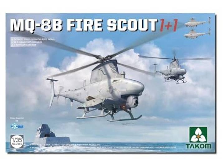 TAKOM - Model Drone Mq-8b Fire Scout 2165 1/35. Model Promo Char