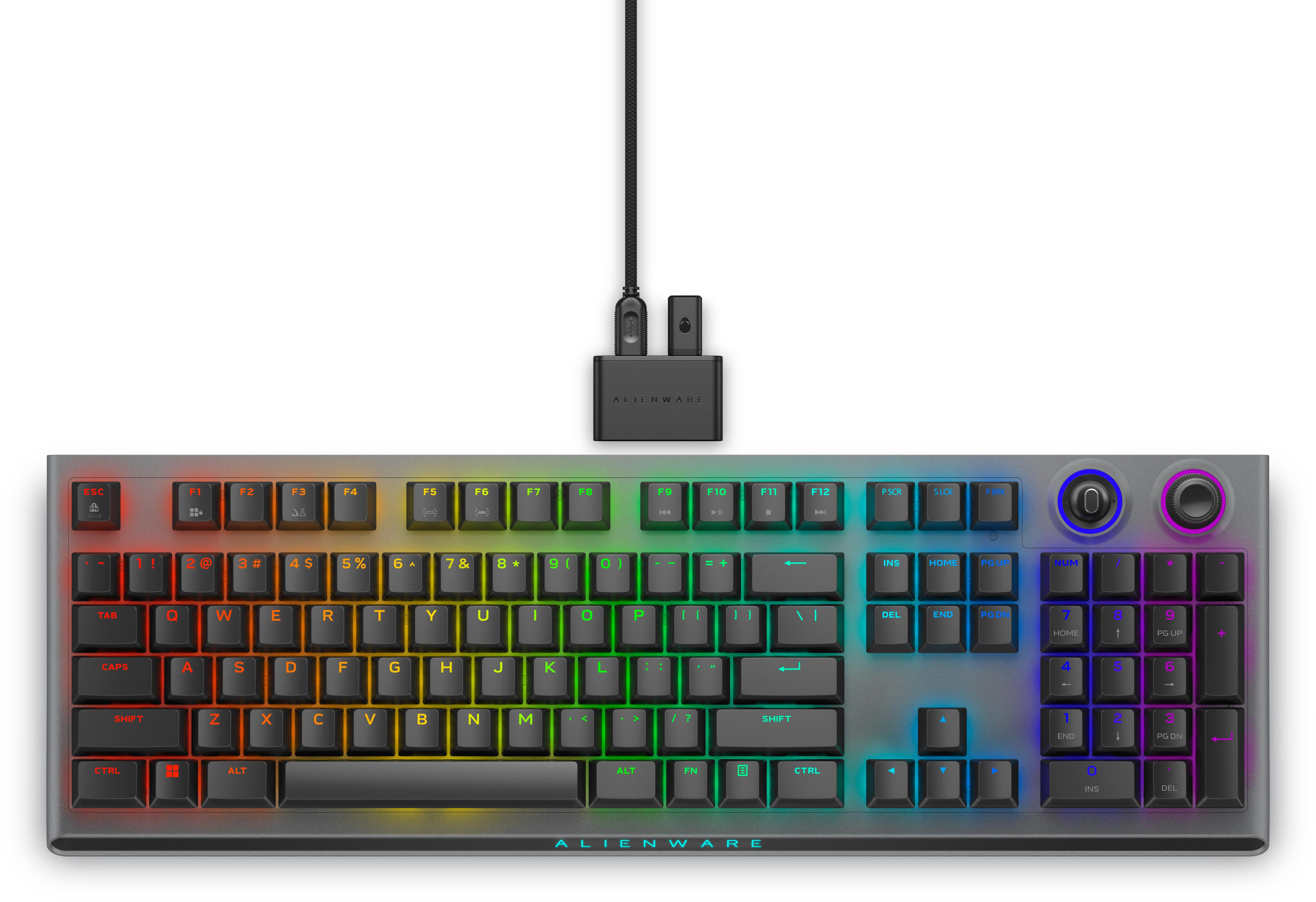 Dell Alienware AW920K Gaming Tastatur kabelgebunden / kabellos, Schwarz (Layout: englisch US)