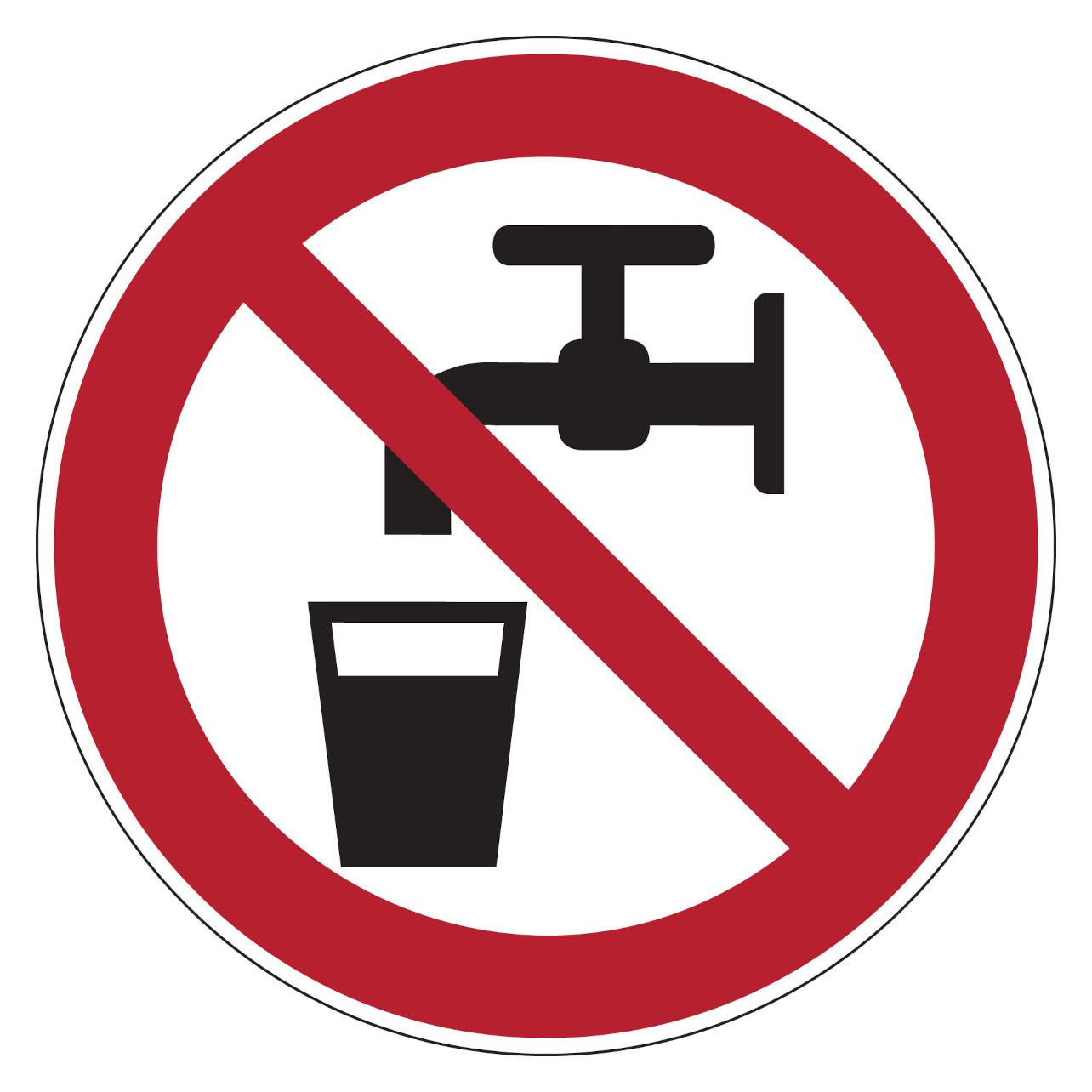 Brady PIC 204-DIA 100-B7527, Verbotsschilder - Kein Trinkwasser (222968)