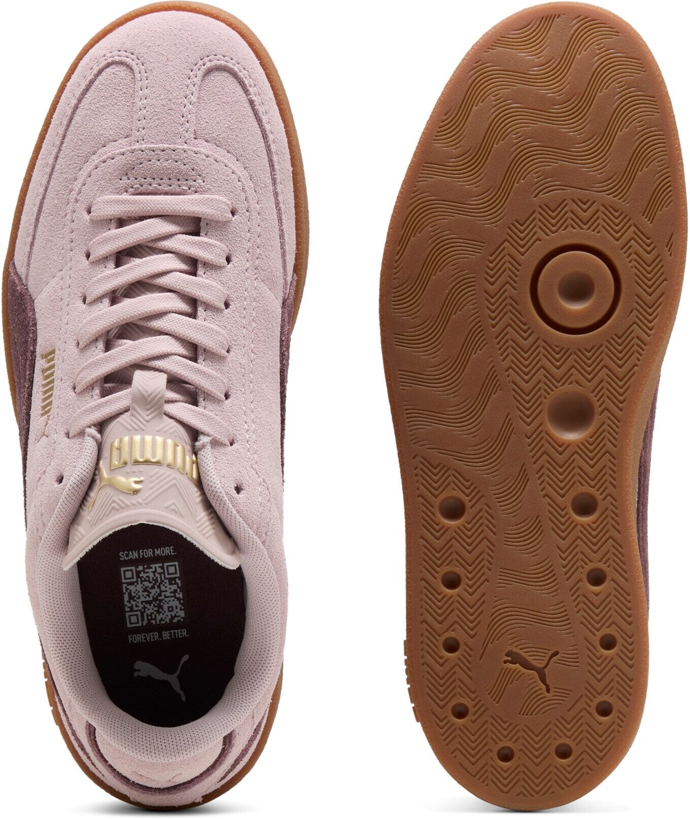 Sneaker PUMA "CLUB II ERA SUEDE", Damen, Gr. 37,5, misty pink, rich cocoa, Leder, unifarben, Schuhe Sneaker, für aktiven Alltag, mit SOFTFOAM+ Einlegesohle, mit Gummilaufsohle misty pink, rich cocoa 37,5