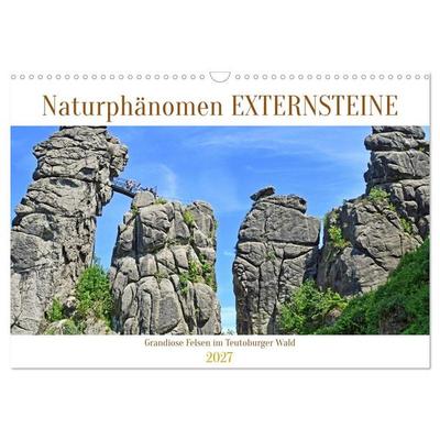 Naturphänomen Externsteine (Wandkalender 2027 DIN A3 quer), CALVENDO Monatskalender