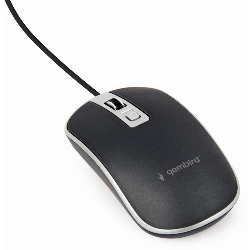 Gembird 4B-06 USB schwarz/silber (kabelgebunden)