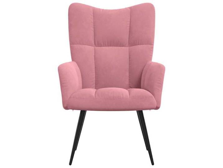 Confortable Chaise de relaxation Rose Velours avec manuel de montage（76143926）VIDAXL