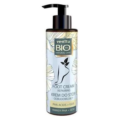 Venita Bio Natural Care Fußcreme Regenerierende Bio-Creme für Füße mit Pha-Säuren und Goji-Beeren-Extrakt - (Fusscrème & Fussgel, 100 ml) (44149850)