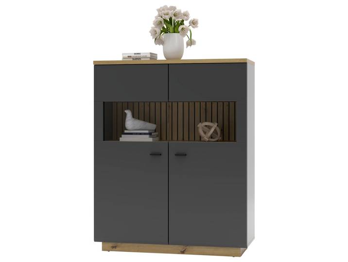 Stylife Highboard RENO, Eiche Artisan, Holznachbildung