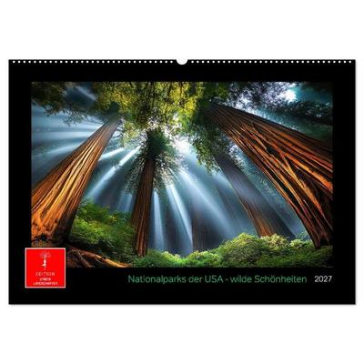 Nationalparks der USA - wilde Schönheiten (Wandkalender 2027 DIN A2 quer), CALVENDO Monatskalender