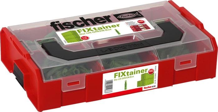 fischer FixTainer - UX-Green-Box Universaldübel-Sortiment Ø 6/8/10 mm 35/50/60 mm, 210 Stück