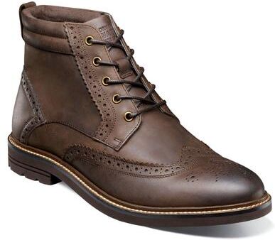 Nunn Bush Odell II Wingtip Lace Up Boot - Mens 10.5 Brown Boot W