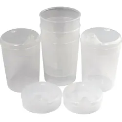 Medi-Inn Schnabelbecher 250 ml Praktisches Set: 5 Unterteile mit 10 Deckeln transparent