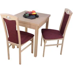 möbel direkt online Essgruppe 3-teilig - "Dinner for Two" Kassel I buche natur-nuss dunkel
