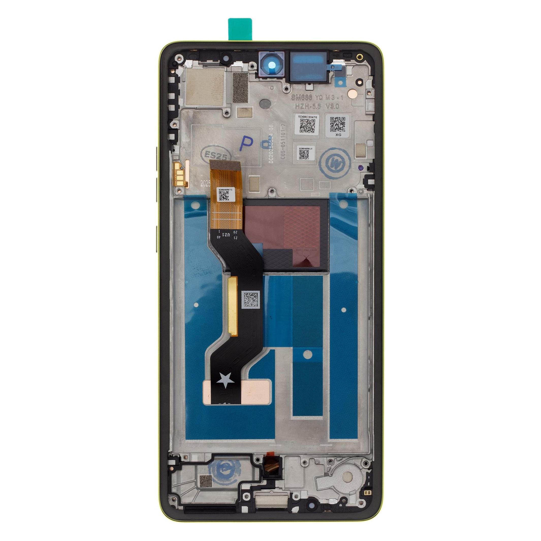 Motorola G86 LCD-Display + Touch-Einheit + Frontabdeckung Grün (Golden Cypress) (Service Pack) (Abdeckung, Display) (5D68C30476)