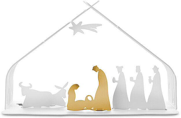 Alessi Weihnachtskrippe Bark Crib weiss EG