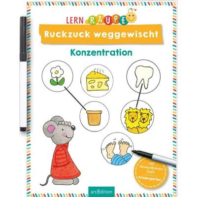 Lernraupe – Ruckzuck weggewischt! Konzentration, Taschenbuch von , arsedition, 978-3-8458-6051-0