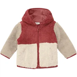 s.Oliver Plüschjacke Colorblock, natur | rot, 74