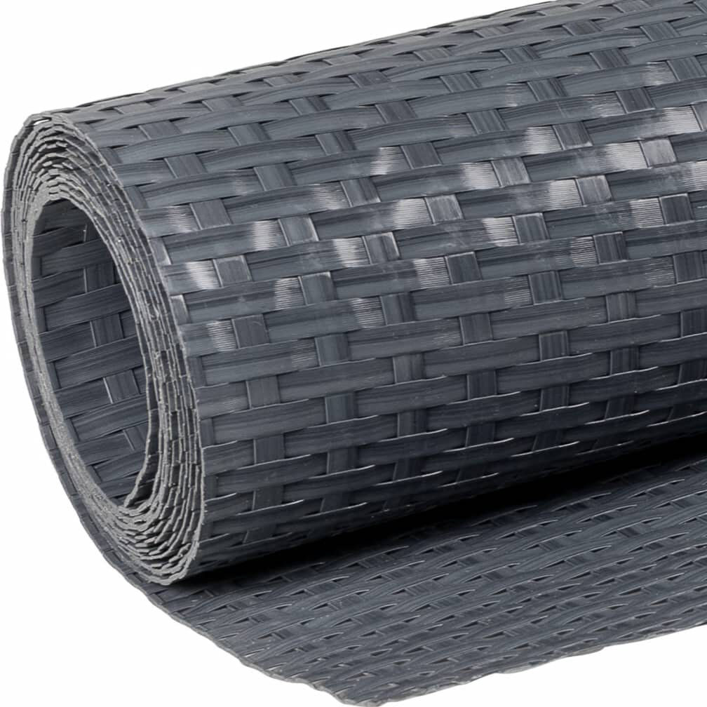 Dakota Fields Catrenia Polyethylene Balcony Privacy Screen Anthracite 600cm W x 80cm D