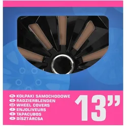 ProPlus, Radkappen, Radblenden-Set Fox schwarz 13 Zoll 4 Stück im Displaykarton (4 Stk., 13")
