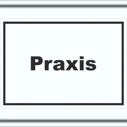HB-Druck Praxis Schild mit Text Arzt Gesundheit waagerecht A2 (420x594mm)