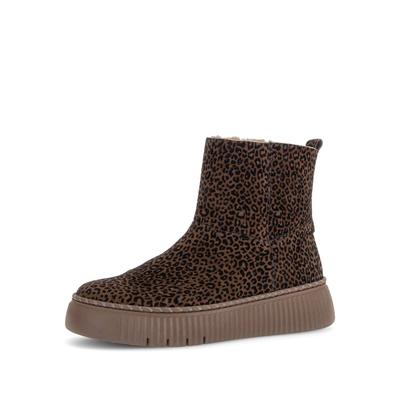 Winterstiefelette GABOR "Winterstiefelette", Damen, Gr. 38, braun (braun, gemustert), Schuhe Winterstiefelette