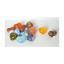 Bartl Glas-Herzen gesprenkelt - 12 tlg. 244751