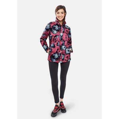 Outdoorjacke MADELEINE "Jacke Outdoor Steppjacke mit floralem Print", Damen, Gr. 36, schwarz (schwarz, multicolor), Obermaterial: 100% Polyester PES., Modern, Jacken Outdoorjacke