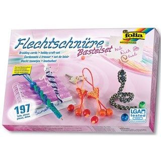 folia Bastelset Flechtschnüre mehrfarbig