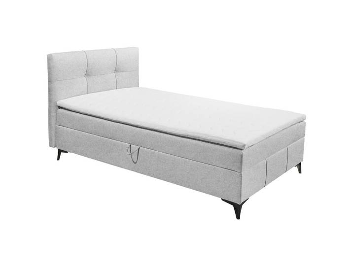 Xora Boxbett, Hellgrau, 120x200 cm, Bettkasten, gepolstertes Kopfteil, Kinderzimmer & Jugendzimmer, Jugendmöbel, Jugendbetten