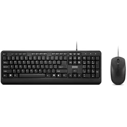 Lenovo 160 Keyboard Mouse Included (US, Kabelgebunden), Tastatur, Schwarz
