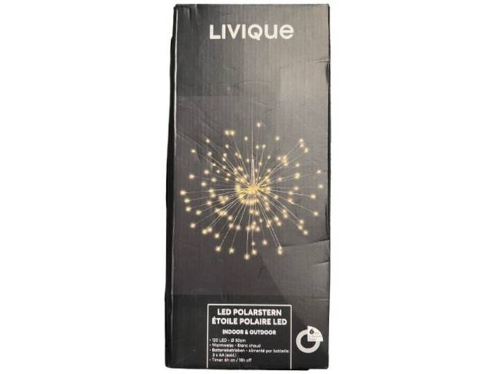 Lichtobjekt Polarstern - Farbe: silber - Lichtfarbe: Warmweiss - Material: Kupfer - 766