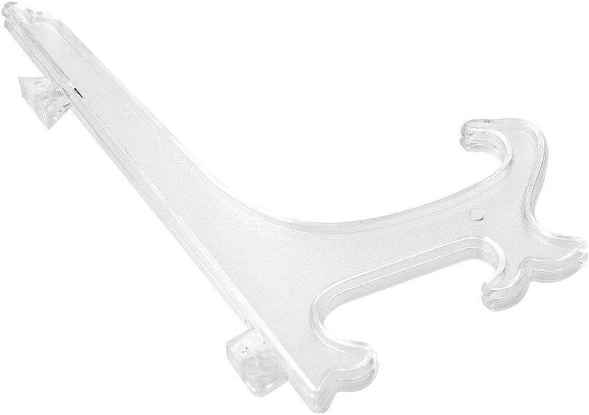Wit opvouwbaar kunststof plaathouder voor decoratieve displaystandaard van borden, 175 cm