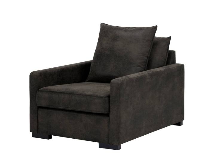 Sessel Lennox Grau Microfaser Goda 95 x 89 x 110cm