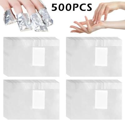 Uplift Essentials 500 Piece Nail Foil Wraps Heavy Duty Acrylic & Soak Off Gel Polish Remover Kit 500 Piece Nail Foil Wraps Heavy Duty Acrylic & Soak Off Gel Polish Remover Kit