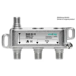 Axing BAB20-14 Abzweiger, 2-fach, 14 dB, 5-1006 MHz, F-Stecker, hohe Rückflussdämpfung, basic BAB02014 BAB 20-14