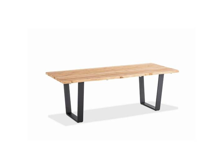 Niehoff Garden Gartentisch, Teakfarben, Holz, Teakholz,Teakholz, massiv,massiv, rechteckig, Kufe, 95x76x240 cm, wetterbeständig, wetterfest, Gartenmöbel, Gartentisch, Gartentische