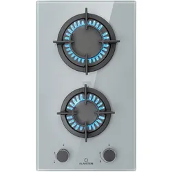 Firetale Gaskochfeld 2-flammig Aluminium-Brenner Erdgas/Propangas inkl. Schlauch und Druckminderer Grau 2 Brenner