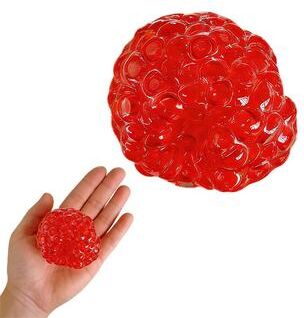 JoyToys Super Soft Mochi Fidget Toy Stress Relief Squishy Squeeze Ball For Anxiety Relaxation red