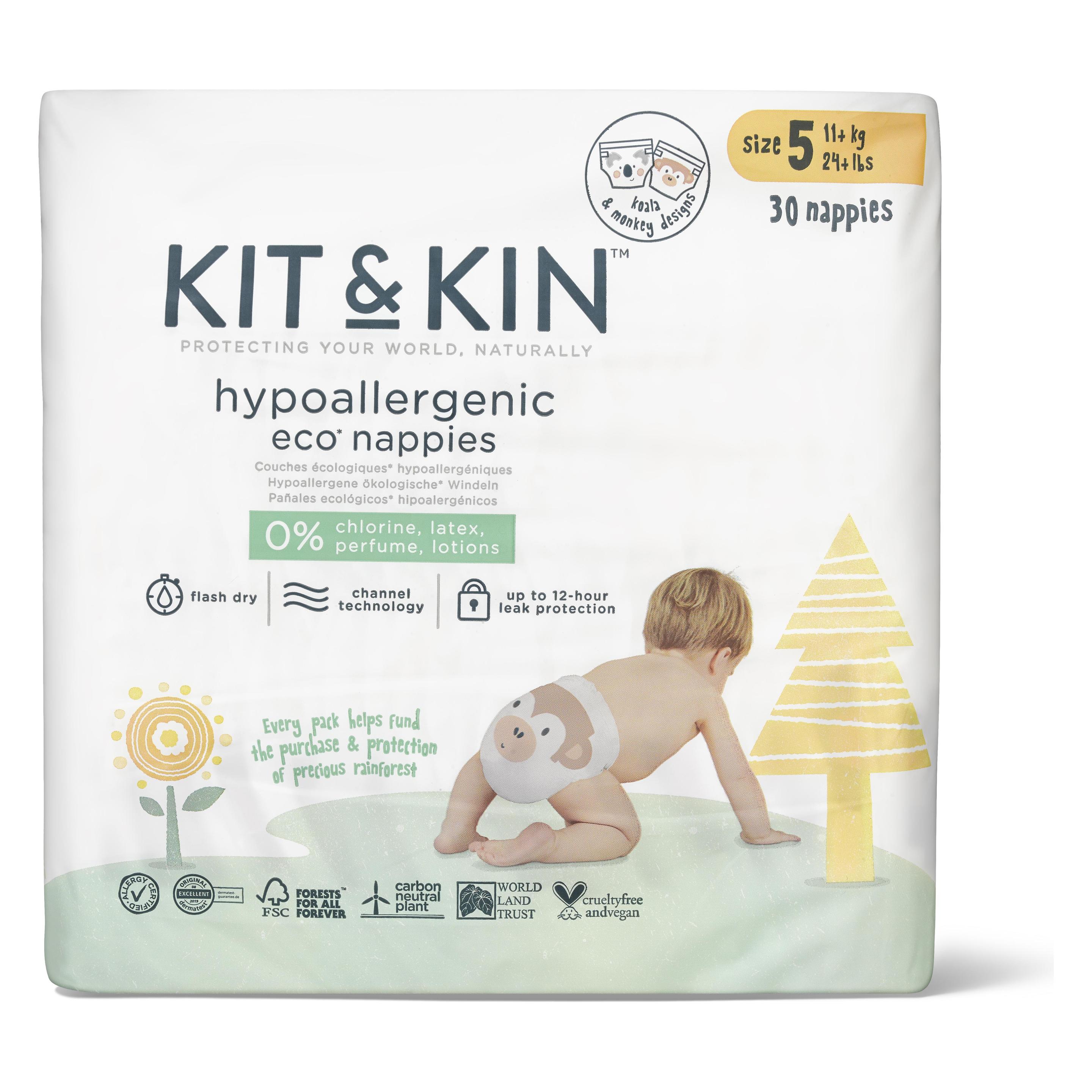 Kit & Kin Nappies (Gr. 5, Tragepack, 30 Stk.) (KKS5NAPPIESKM)
