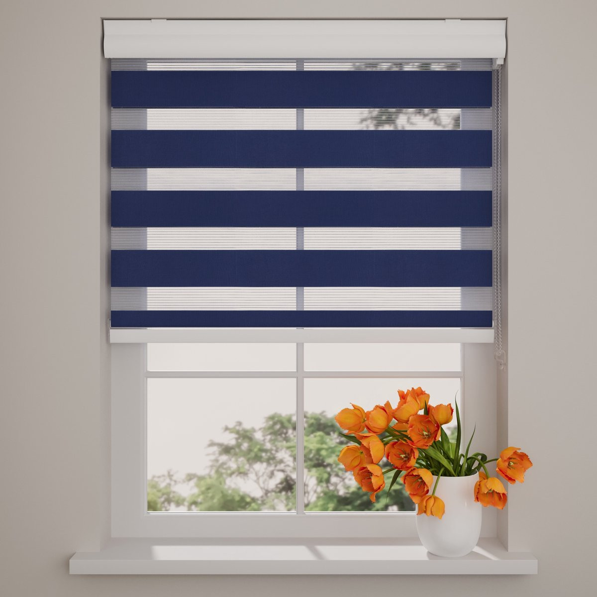 DTCH Duo Rolgordijn Splendid Lichtdoorlatend Blauw 180 x 175 cm