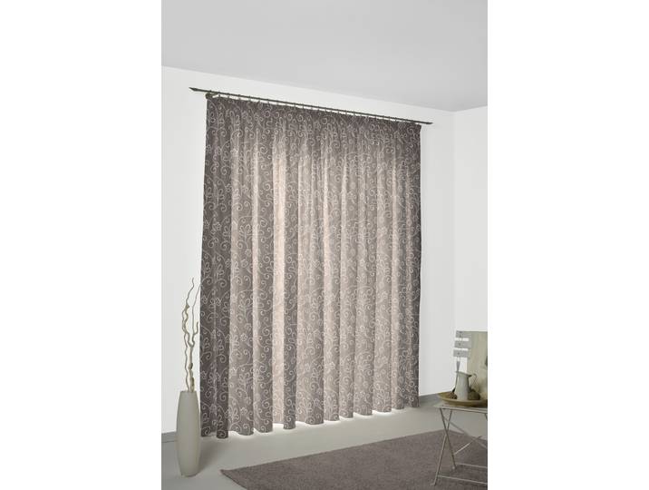 Vorhang WIRTH Daniela Gr. 2, braun, B:135cm H:175cm, Polyester, Gardinen, Vorhang