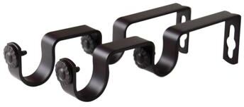 InStyleDesign Pair of Double Brackets for 1 inch Rod - n/a